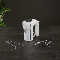 Миксер кухонный, 5 скоростей, 2 пары насадок, 200Вт, 220-240В, белый LEBEN (1/20)