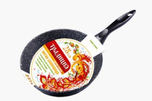 Сковорода 200мм б/кр литая с АП ТМ Традиция Гранит алюм.(1/10)