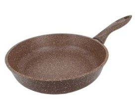 Сковорода 200мм ГРАНИТ (браун-браун) б/кр глубокая 3-х сл АП на вод. осн. (1/10)