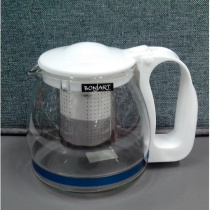 Чайник 700мл заварочный цв. белый(стекл.) (1/24)