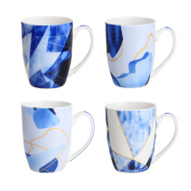 Кружка 350мл, фарфор, "Космос", 4 цвета (12/48)