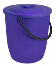 Ведро 15л с крышкой пластик(1/10)