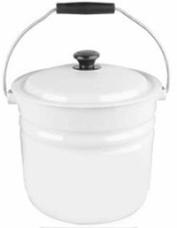 Ведро 10л с/кр б/дек (белая) эмаль(2)