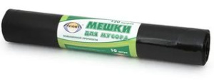Мешки для мусора 120л, 70*110см,40мкм "AVIORA",10шт в рулоне (1/15)