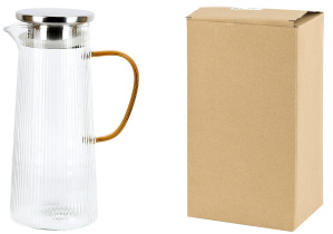 Кувшин 1500мл с крышкой-фильтром п/у бор.стекло(24)