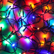Гирлянда электр. Вьюн  9м 100LED мультицвет, 8реж, ПВХ провод, 220В СНОУ БУМ (1/100)