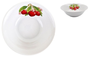 Салатник 360 мл Круглый Вишня (фарфор) , р.4 (40)