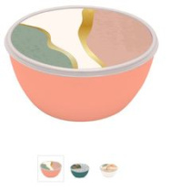 Миска с крышкой 0,97л с IML декором,пласт. (1/20)