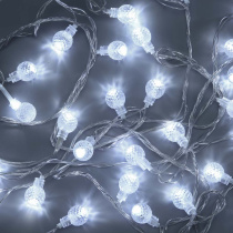 Гирлянда эл. вьюн 5м, 28LED, белый, пост. свечение, ПВХ прозр, 220В СНОУ БУМ (1/1)