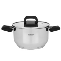 Кастрюля 18х10,5см. 2,4л. со стекл. крышкой, индукция SATOSHI Манн (1/12)