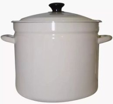 Кастрюля 10,0л б/дек (белая) эмаль(2)