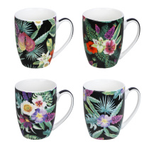 Кружка 350мл, фарфор, "Композиция", 4 диз (8/48)